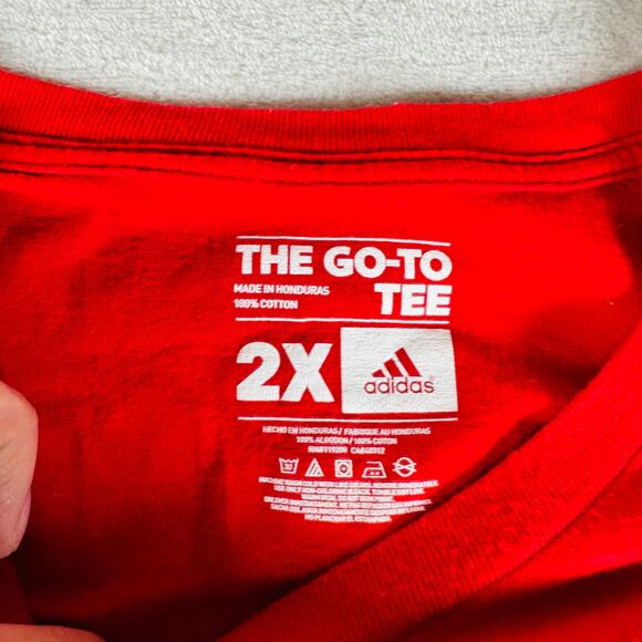 Wisconsin Badgers Shirt Men‎ 2XL Adidas Final Four Short Sleeve Basketball NCAA - Picture 4 of 9